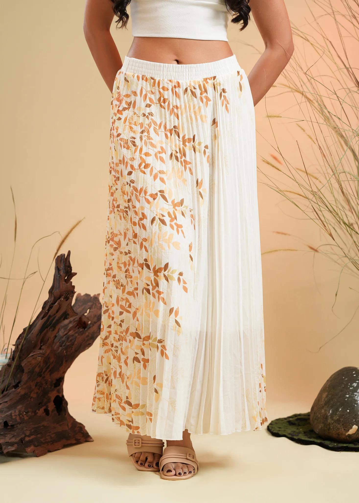 sienna-leaf-pleated-skirt